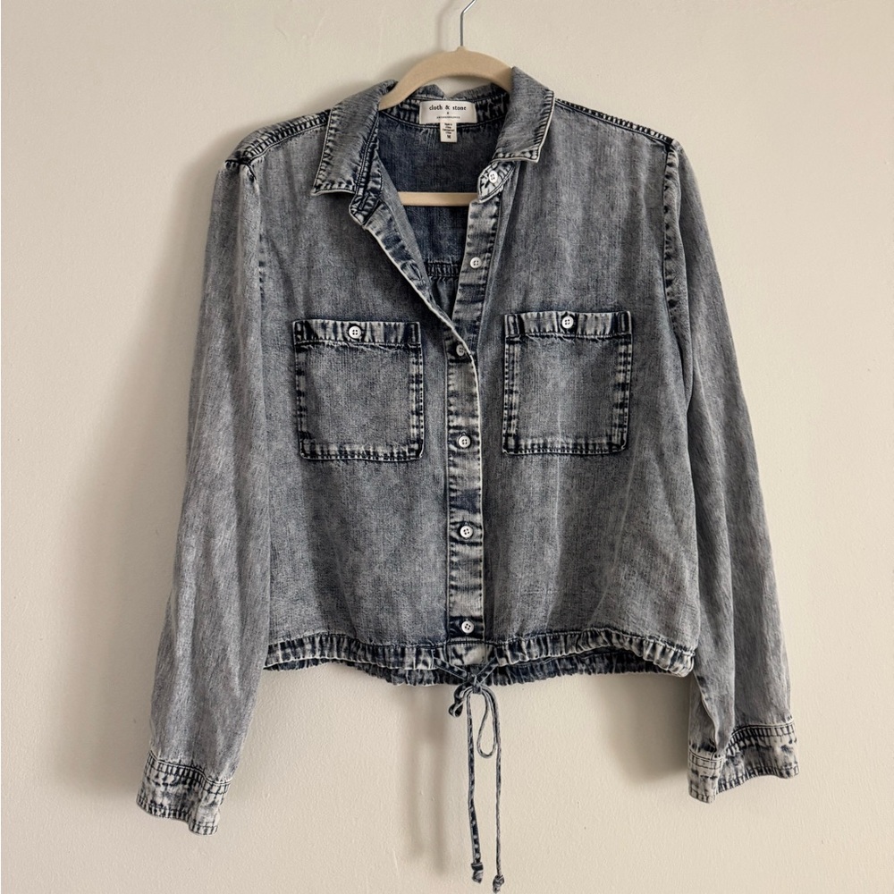 Anthropologie Acid Wash Blouse